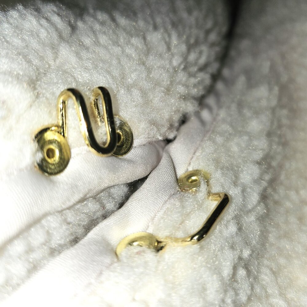 WHBM ECRU/CREAM FAUX SHEARLING STYLE ASYMMWTRICAL HIP LENGTH JACKET SIZE XSP - Picture 12 of 16